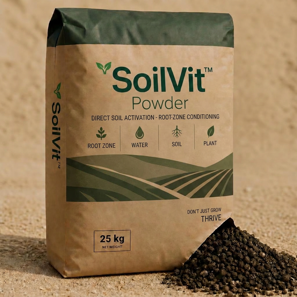 SoilVit Powder™ bag for direct soil incorporation